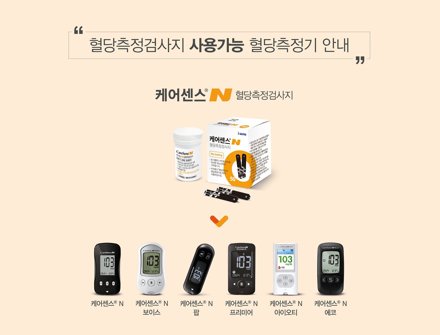 케어센스 혈당측정기 안내