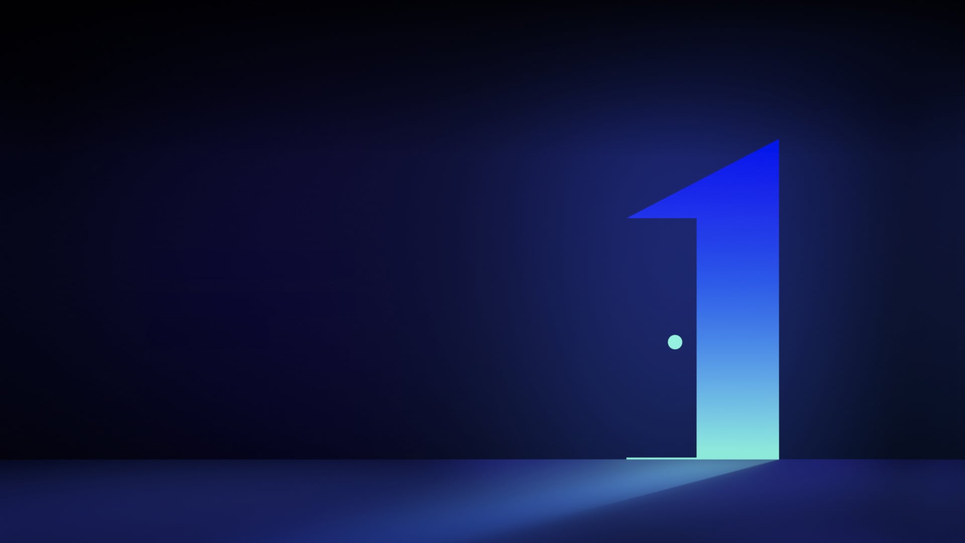 화면 가운데에 문이 있으며, 문이 열리면서 오른쪽으로 문이 이동하고 열린 문 사이로 푸른 빛이 들어온다.  영상을 클릭하면 2026 CES The First Look 라이브 스트리밍 페이지로 이동된다.