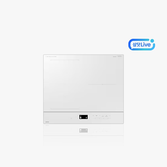 Bespoke AI 인덕션 + 우측상단 삼닷 Live 로고