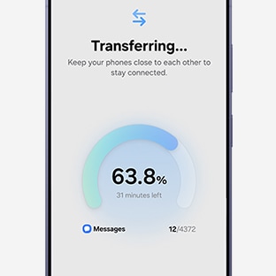 모바일에서 갤럭시 스위치 진행 중인 화면