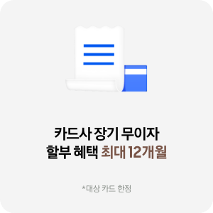 카드사 무이자 할부 혜택 최대 12개월