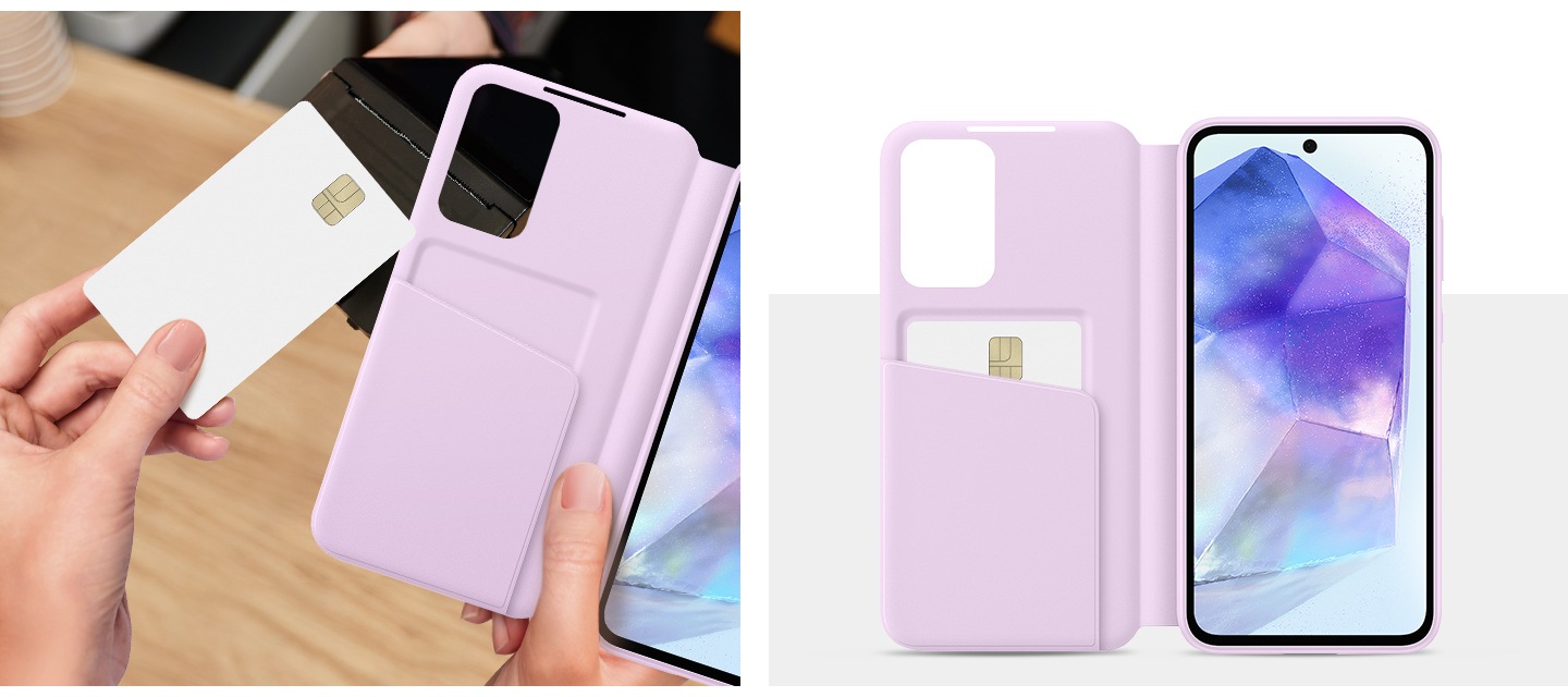 Genuine Samsung Galaxy A55 5G Smart View Wallet Case Card