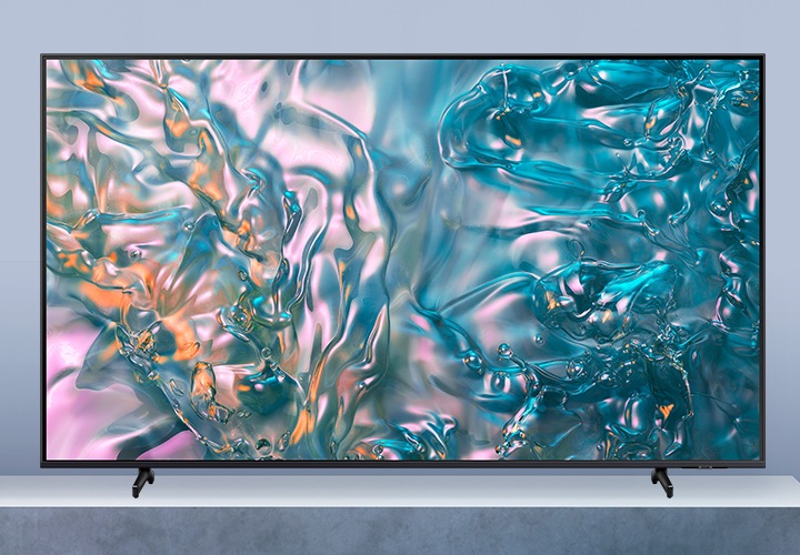 TV의 스탠드 높낮이와 간격을 조정할 수 있음을 보여주고 있습니다.