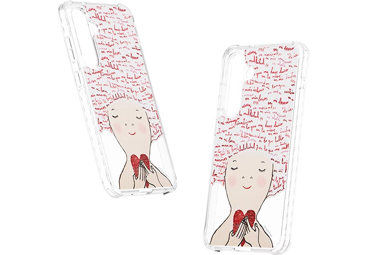 이미지 왼쪽 부분에는 갤럭시 S25+ 에바알머슨 버라이어티 마그넷 케이스가 오른쪽 윗부분으로 20도 정도 돌아간 정면 이미지가 보이고 있고 이미지 오른쪽 부분에는 갤럭시 S25+ 에바알머슨 버라이어티 마그넷 케이스가 왼쪽 윗부분으로 10도 정도 돌아간 정면 이미지가 보이고 있는 이미지입니다.