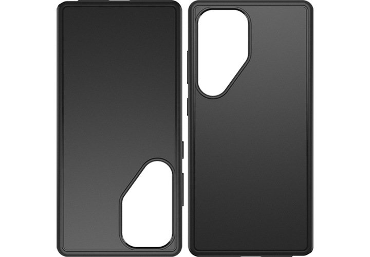 시메트리 마그넷 케이스를 왼쪽으로 180도 돌아간 정면 이미지와 시메트리 마그넷 케이스의 정면 이미지가 왼쪽에서 오른쪽으로 나열되어 있습니다.