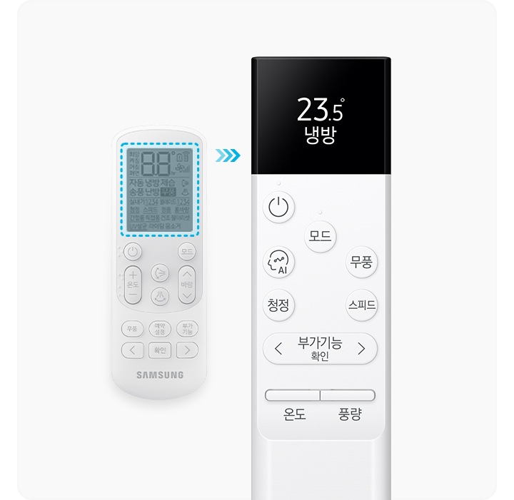 Easy Usablilty 라는 타이틀 아래로 좌측에는 구형 리모컨이미지가 있고, 우측에는 솔라셀 리모컨의 이미지가 배치되어 있습니다.