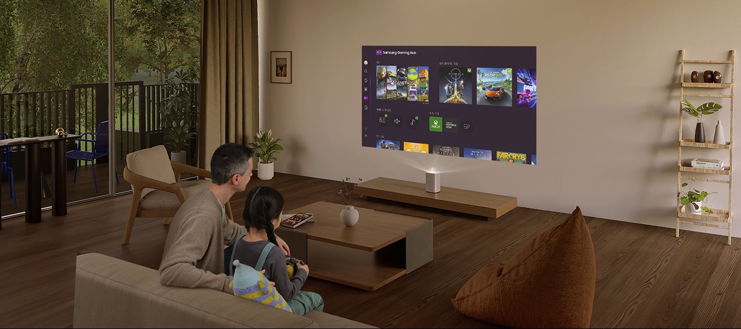 Режим работы проектора Samsung Premiere 5 с вертикальным отображением картинки