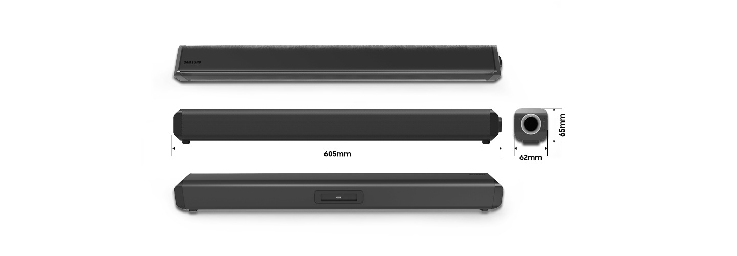 제품의 총 길이와 가루 세로 길이를 보여줍니다