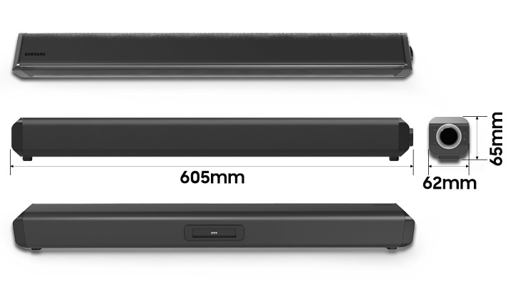 제품의 총 길이와 가루 세로 길이를 보여줍니다