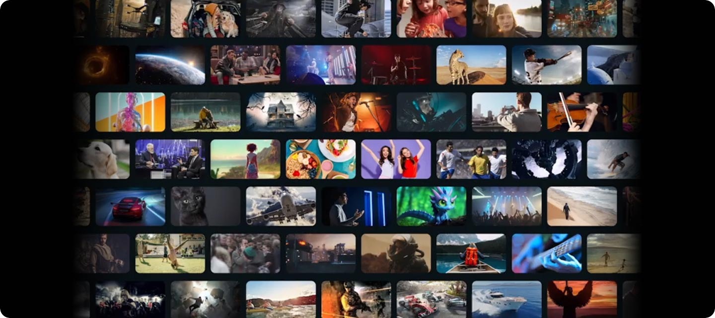 스포츠 경기, 영화, 예능, 키즈 채널 등이 보입니다.