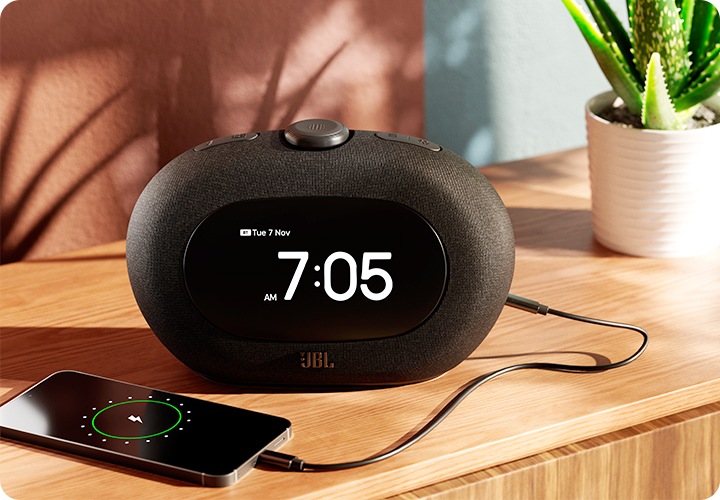 휴대폰과 HORIZON 3 측면에 USB 타입-C타입 충전선으로 연결되어 있습니다.