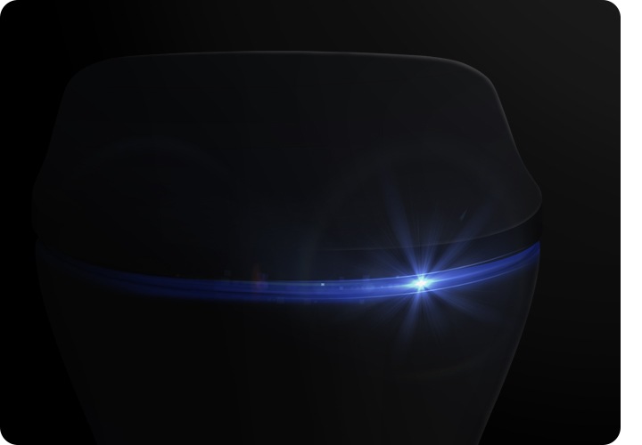 어둔은 화면의 변기의 삼성 비데가 빛을 나는 모습이 보여집니다.