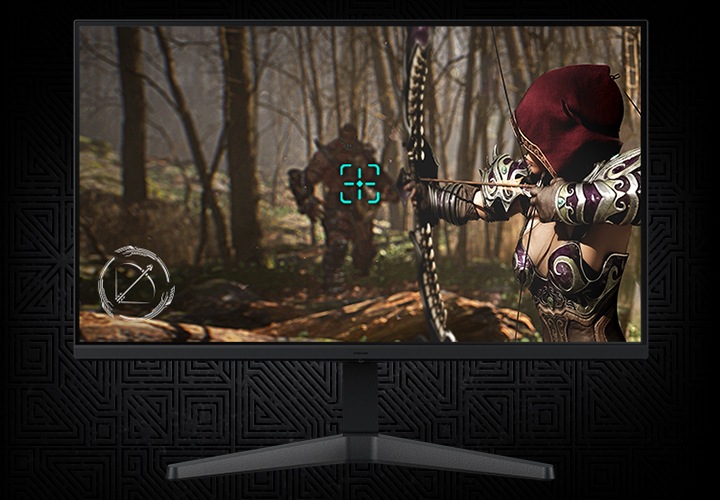 화살로 적을 조전하는 게임 속 화면을 보여줍니다.