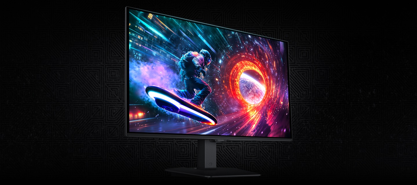 오디세이 모니터가 놓여 있습니다.