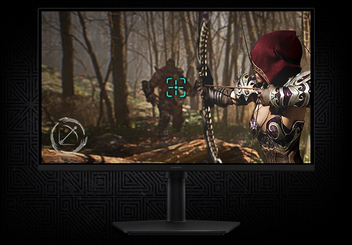 화살로 적을 조전하는 게임 속 화면을 보여줍니다.