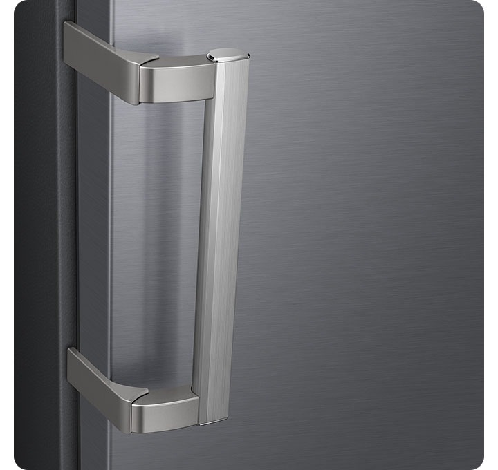 냉동고 손잡이 부분이 확대되어 있습니다.