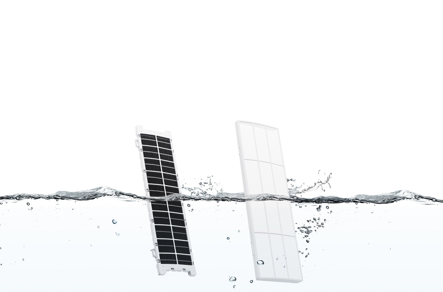 물안에 pm1.0 필터와 극세필터 두개가 있음 