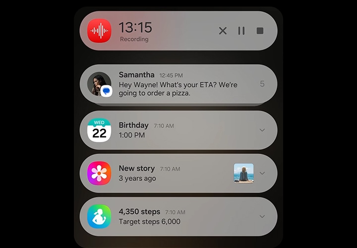 갤럭시 기기의 메인 화면