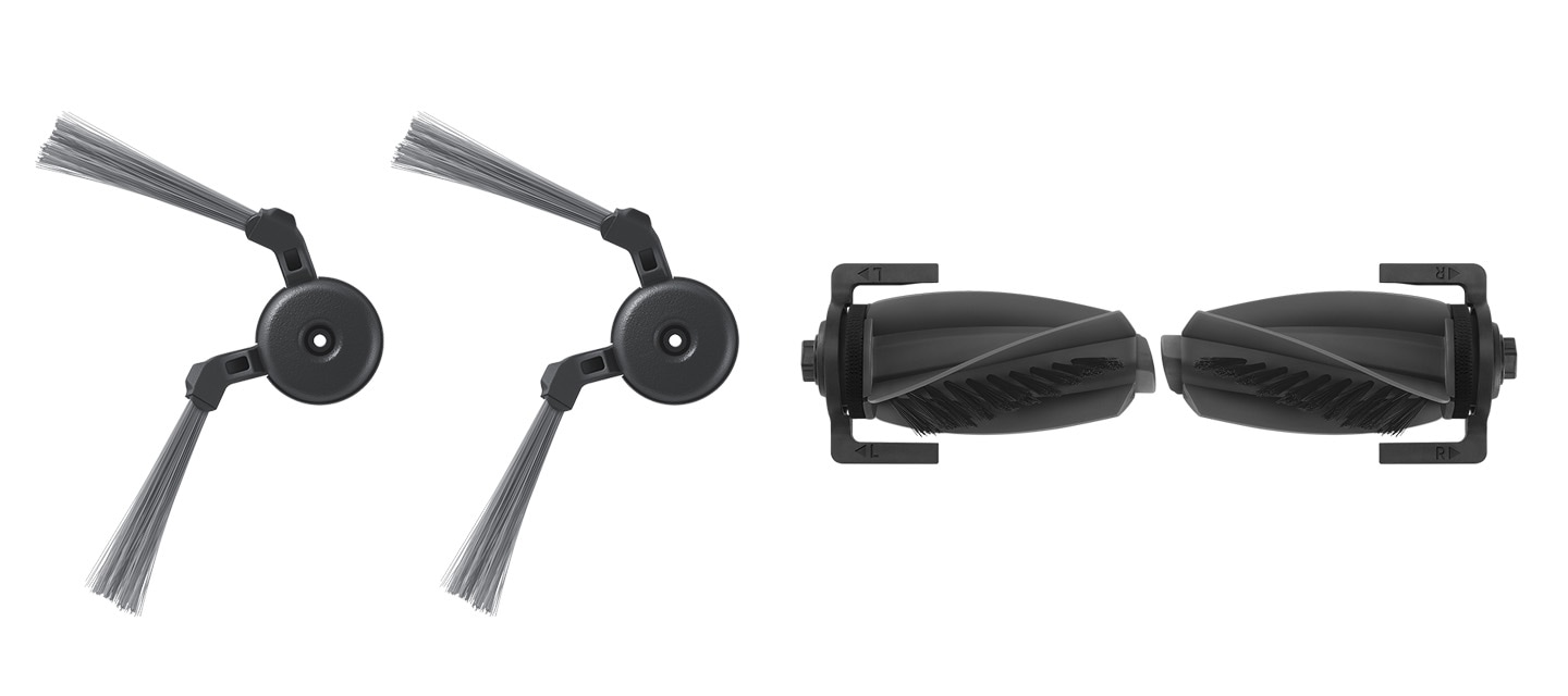 이미지 상단 부분에는 Bespoke AI 스팀용 사이즈 브러시 정면 이미지 2건과 Bespoke AI 스팀용 듀오 클리어 브러시 정면 이미지가 나열되어 있습니다.