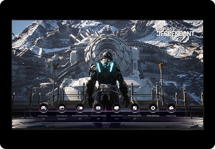 TV 화면 속으로 게임 화면이 보여지고 있습니다.