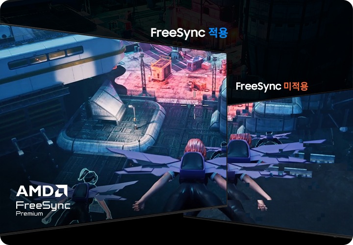 TV 화면 속으로 게임 화면이 보여지고 있습니다.