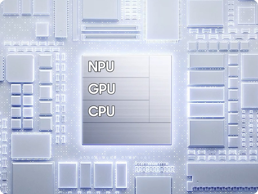 갤럭시 S26 FE에 최적화된 칩이 NPU, GPU, CPU와 함께 나타납니다