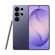 블루쉐도우 색상의 갤럭시 S26 울트라, 갤럭시 S26 울트라 제품 이미지입니다.