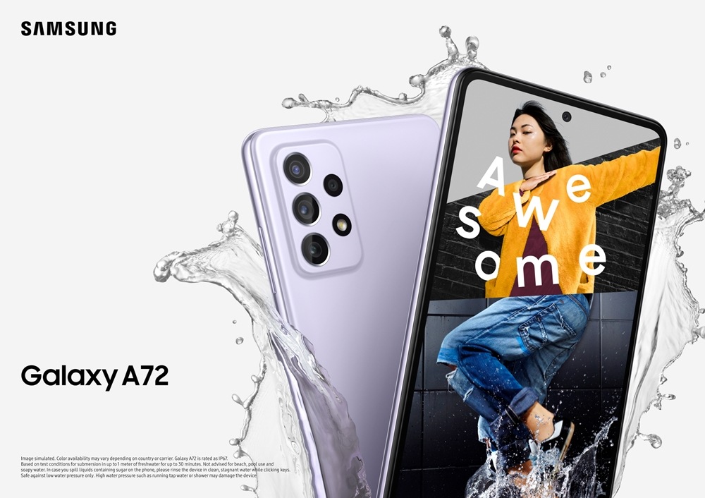 삼성 갤럭시 A72 2가시 색상 이미지