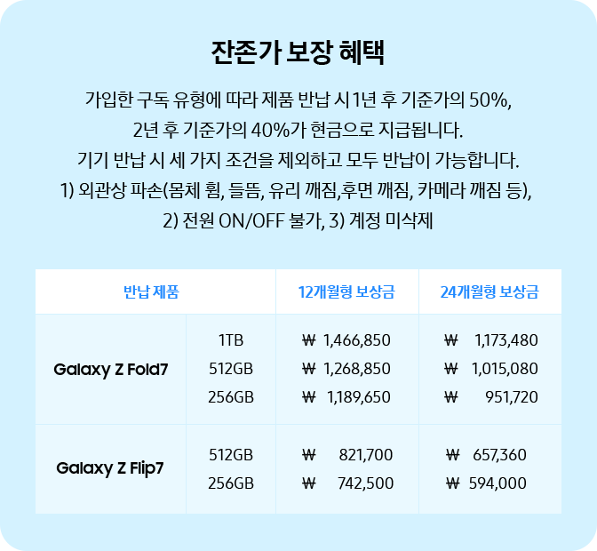 잔존가 보장 혜택 팝업 이미지