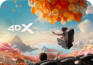 [CGV 특별관 4D~X 상영관의 체험 효과를 설명하기 위한 예시 이미지]