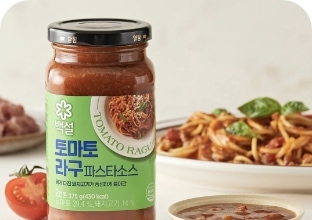 [백설 토마토 라구 파스타 소스 제품 전면 이미지]
