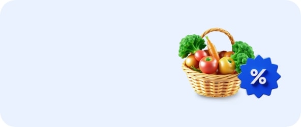 [식품 구매 시 결제일 할인 안내 이미지]