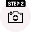 카메라 로고 이미지와 스텝2 텍스트 이미지