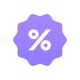 % 기호가 있는 아이콘