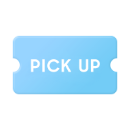 PICK UP이 써있는 쿠폰 아이콘