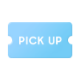 PICK UP이 써있는 쿠폰 아이콘