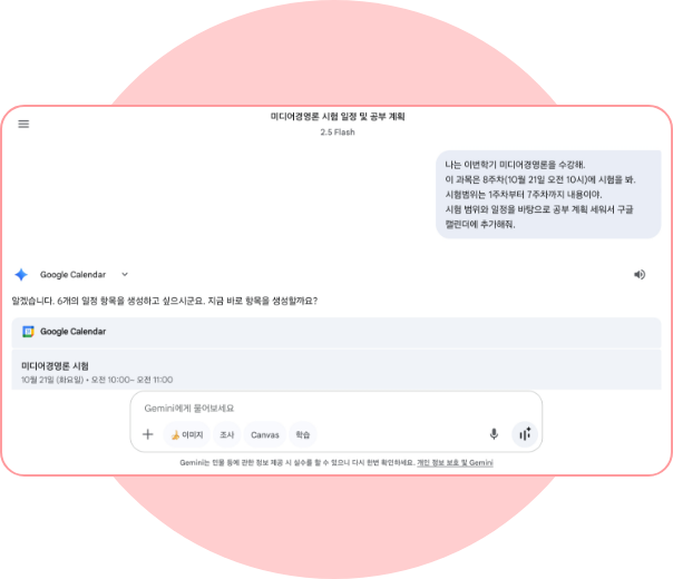 Gemini 활용 모습