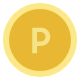 P 문구가 적힌 노란 동그라미