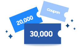 2만원, 3만원, Coupon이라고 써져있는 쿠폰 3개