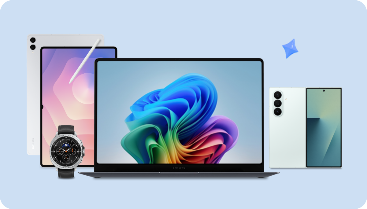 갤럭시 북, 갤럭시 탭, 갤럭시 S25, 갤럭시 워치 