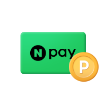 Npay 초록색 카드와 p 동전