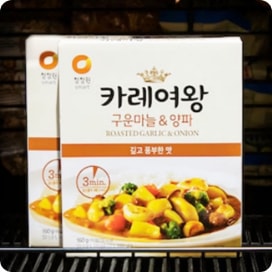 [청정원]3분요리 카레여왕 비프160g x 4팩 + 카레여왕 치킨160g x 4팩 + 증정 삼선짜장 180g 2팩