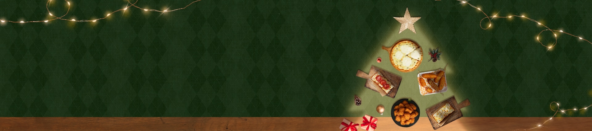 빕스 고르곤졸라피자, 빕스 페퍼로니 디트로이트 피자, 빕스 고르곤졸라 디트로이트 피자, 빕스 바비큐포크 디트로이트 피자, CJ 고메 소바바 치킨, CJ 고메 크리스피핫도그, 크리스마스 오너먼트