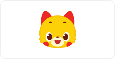 토모노트 마스코트 너구리 얼굴 일러스트