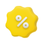 퍼센티지 3D 아이콘