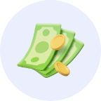 지폐가 있는 3D아이콘