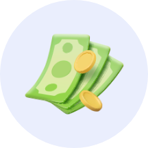 지폐가 있는 3D아이콘