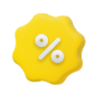 퍼센티지 3D 아이콘
