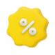 퍼센티지 3D 아이콘
