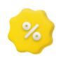 퍼센티지 3D 아이콘